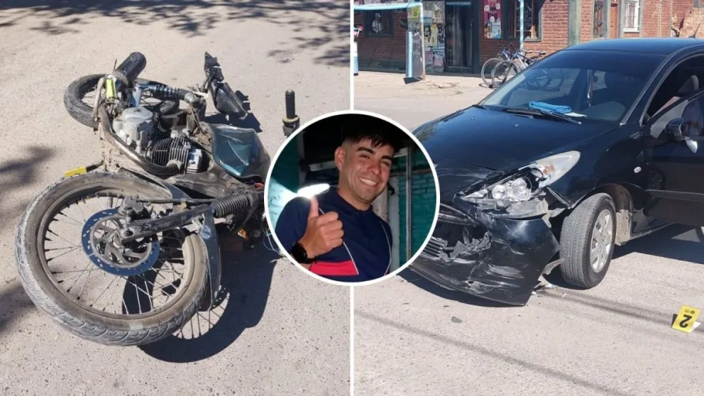 Miguel Luján tenía 23 años y conducía su moto el pasado sábado en Caucete cuando fue impactado fatalmente por el Peugeot 207 que guiaba César Coria.