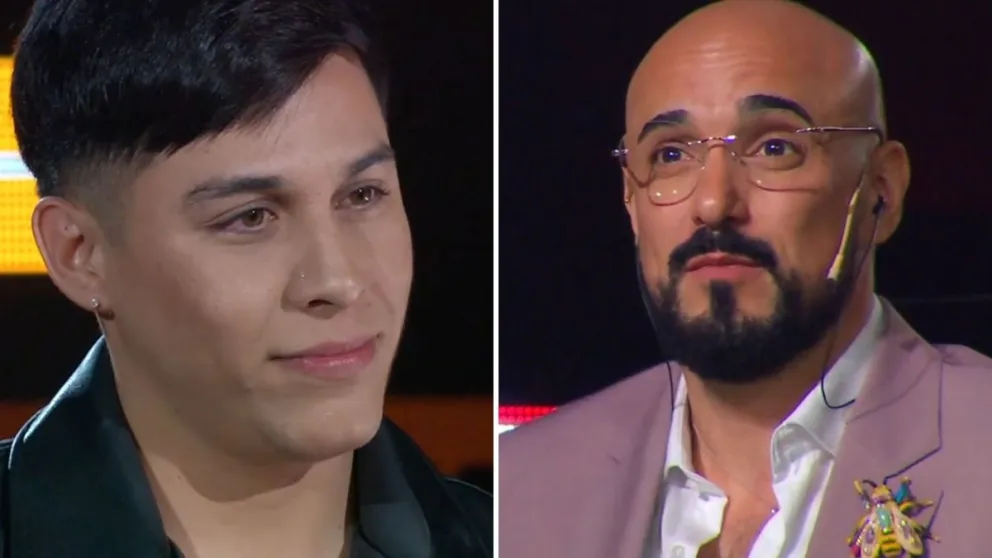 El cantante sanjuanino Elías Jácamo, y Abel Pintos, durante el programa 'Es mi sueño'.