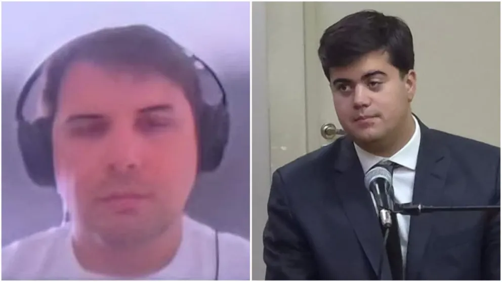 De izquierda a derecha: Eduardo Caputo, magíster en Administración de Empresas, gerente de HG Perforaciones y secretario de la Cámara de Servicios Mineros de San Juan (imputado) y Leandro Moine, hijo de un juez de Flagrancia (víctima).