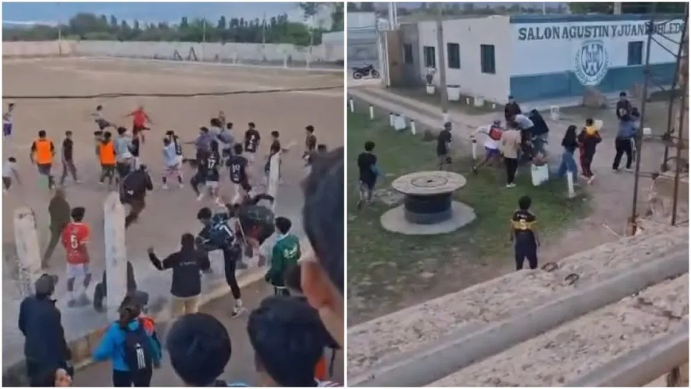 Capturas de video de la pelea ocurrida el lunes en 