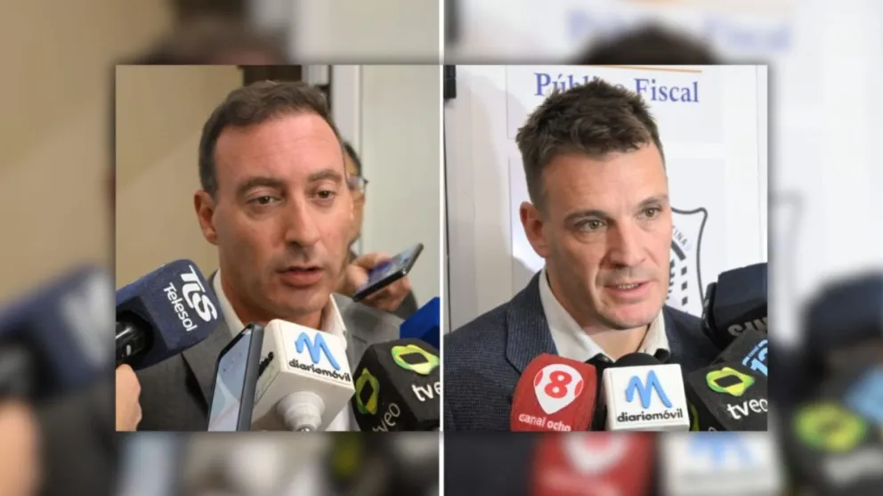 El coordinador de la UFI Delitos Especiales, Iván Grassi (a la izquierda), confirmó el desestimiento que había resuelto el fiscal Nicolás Schiattino.