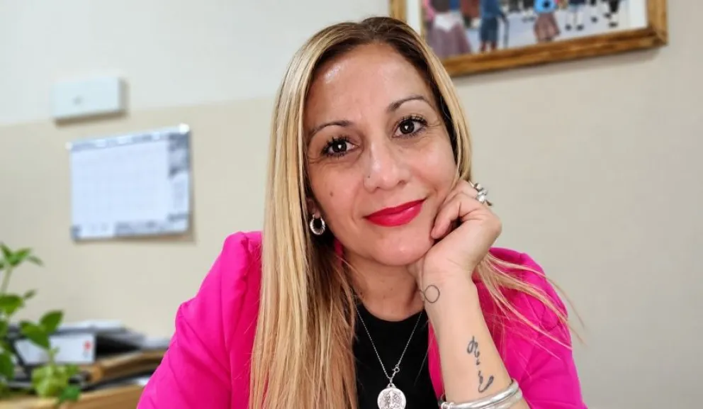 Natali Leiria es oriunda de Jáchal y se radicó en Río Negro por temas laborales desde hace más de 18 años.